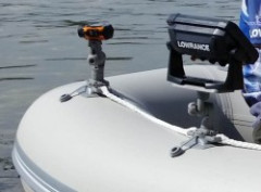 čln SPORTEX a držiak sonaru LOWRANCE + úchyt kamery alebo fotoaparátu